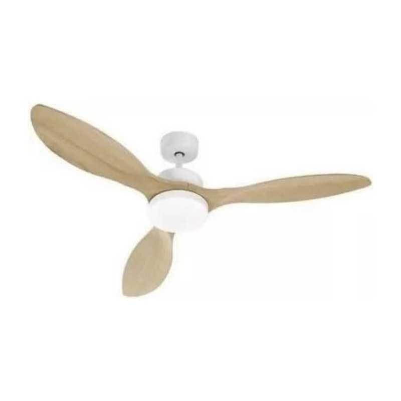 Ventilateur FARELEK OKLAHOMA Blanc & Bois Ventilateur de pl