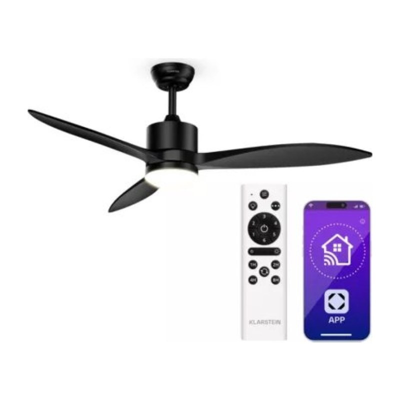 SkyBreeze Smart Ventilador de techo 132cm 27W LED Negro