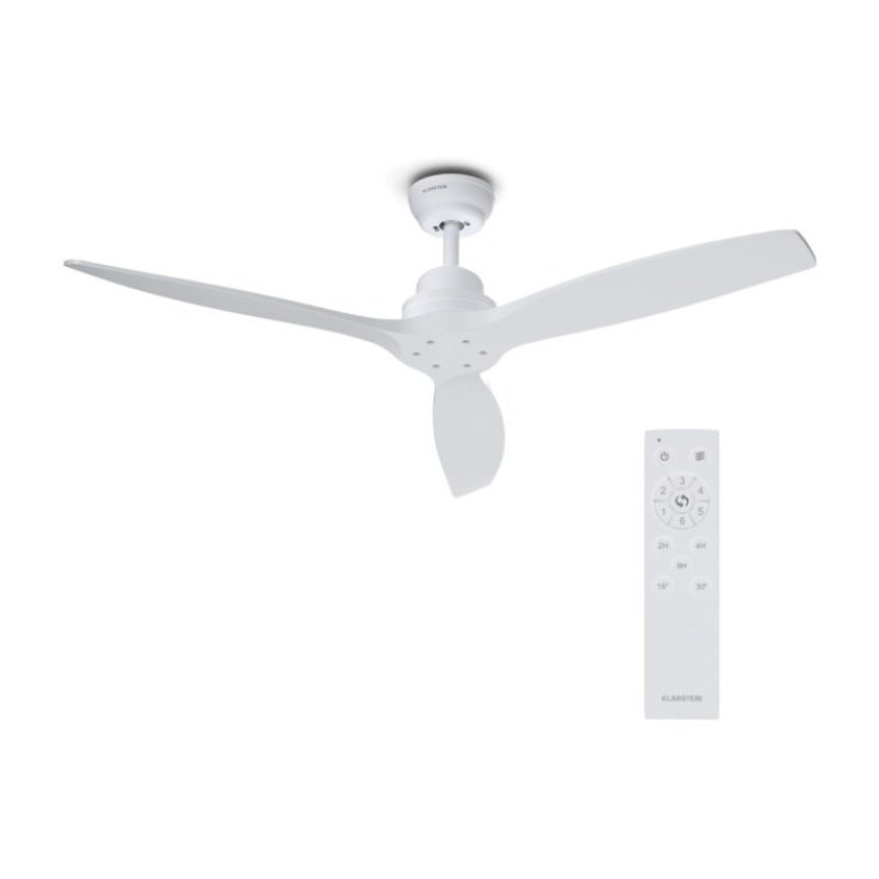 Santa Elena 52" Ventilador de techo 9060 m³/h Aspas de madera auténtica 6 velocidades Mando a distancia