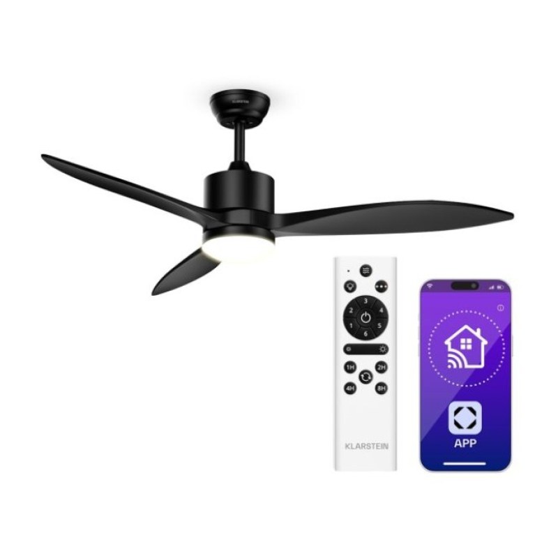 SkyBreeze smart ceiling fan with light | 132 cm | 27 W | Silent | LED | Wood