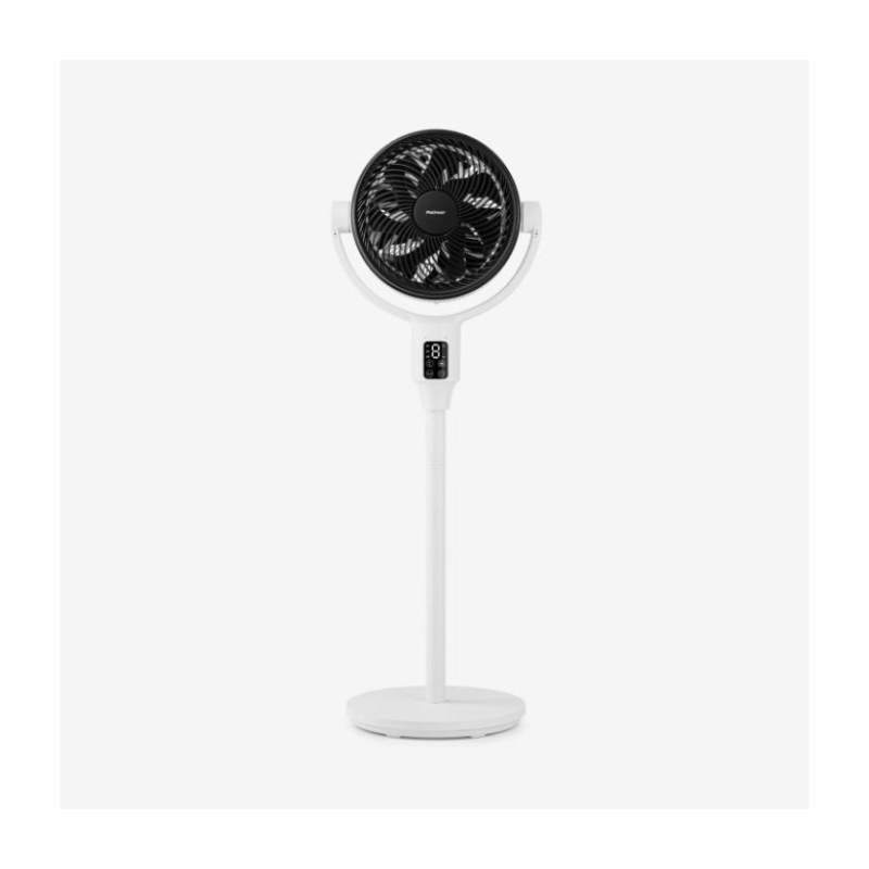 Ventilateur sur pied hybride AirFlo Plus 112 cm - Circulateur d'air ultra-silencieux - Blanc/Noir