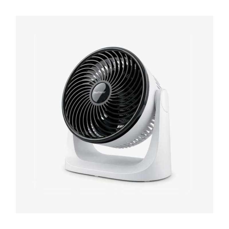 Mini ventilateur turbo 28 cm - Circulateur d'air ultra-silencieux - Blanc/Noir