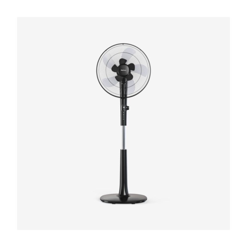 41 cm Statiefventilator - Energiezuinige DC-motor, 3 bedrijfsmodi & afstandsbediening - Zwart