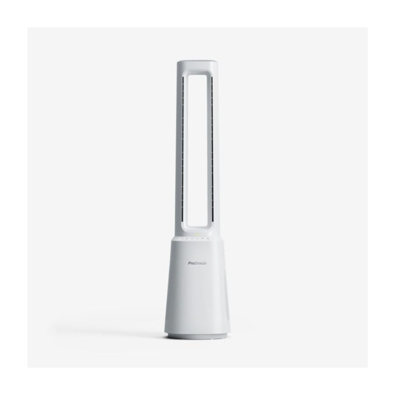 OmniAir 104 cm Premium Turmventilator ohne Rotorblätter und Luftreiniger - Weiß